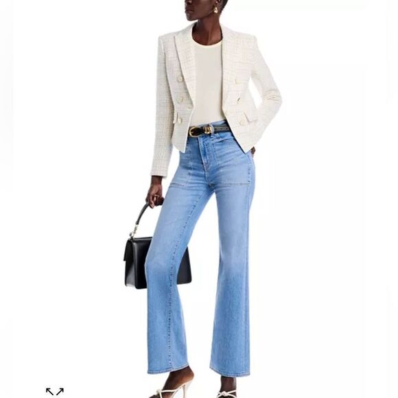 NWT Veronica Beard DIEGO DICKEY JACKET
COLOR IVORY MULTI Tweed Dickey Size 14 - Picture 16 of 16